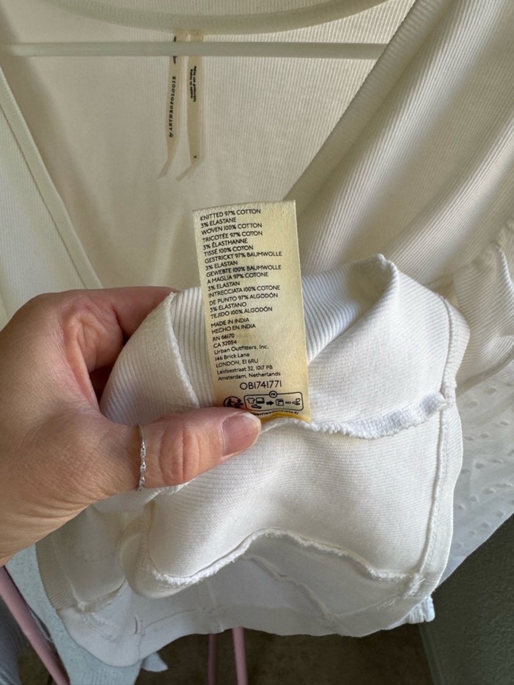 Anthropologie V-Neck Puff Sleeve Eyelet Top - Picture 4 of 7